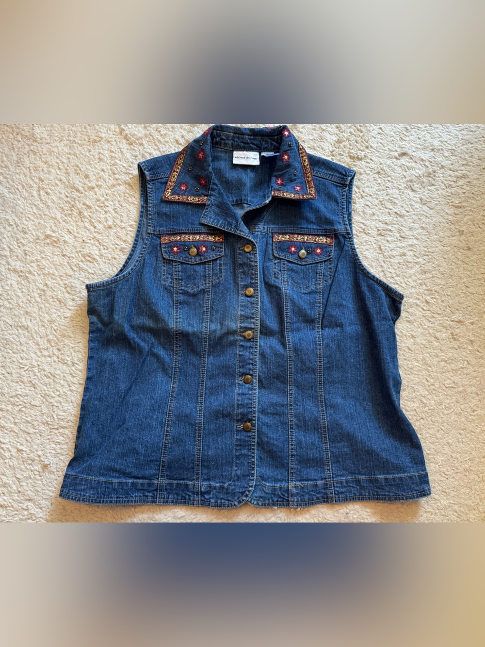 Vtg fall denim vest